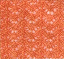 ажурный узор спицами а-18