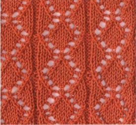 ажурный узор спицами а-19