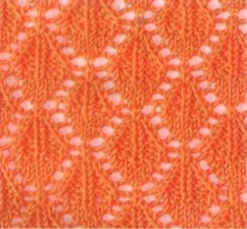 ажурный узор спицами а-21