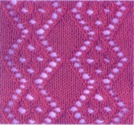 ажурный узор спицами а-22