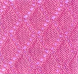 ажурный узор спицами а-23