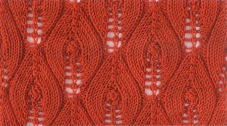 ажурный узор спицами а-24