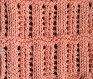 ажурный узор спицами а-25