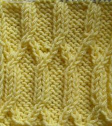 Візерунок спицями Коса К-13 з ромбів