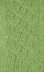 Узор спицами Коса К-5 столбик с продольными полосками