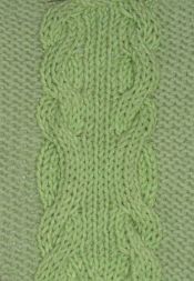Узор спицами Коса К-6 декоративный