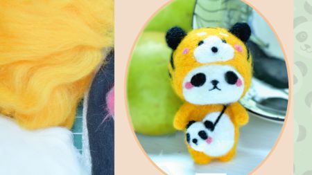 ВІ-009 Набір для творчості фелтінг Валяння Панда-тигрик