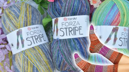 Пряжа шкарпеткова Форза Страйп ЯрнАрт Forza Stripe Yarn Art шкарпеткова для в'язання