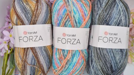 Пряжа шкарпеткова Форза ЯрнАрт Forza Yarn Art шкарпеткова для в'язання