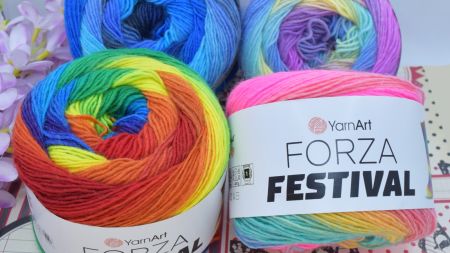 Пряжа шкарпеткова Форза Фестеваль ЯрнАрт Forza Festival Yarn Art шкарпеткова для в'язання