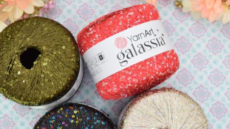 Пряжа з паєтками Galassia Yarn Art YarnArt Галасія Ярнарт