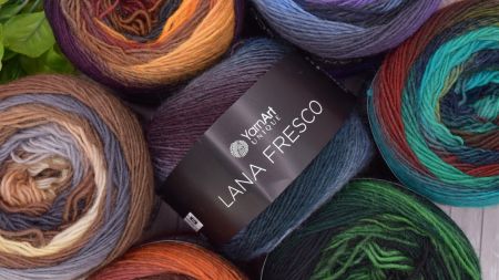 Пряжа шкарпеткова Лана Фреско ЯрнАрт Lana Fresco Yarn Art чистововняна для в'язання