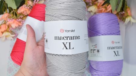 Шнур Macrame XL Yarn Art Макраме Іксел Ярн арт для в'язання килимків, панно, сумок та плетіння макраме