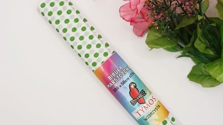 Креп-папір TYMOS  BIBULA розмір 50см*2м, колір білий в Зелений горох