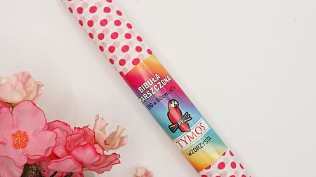 Креп-папір TYMOS  BIBULA розмір 50см*2м, колір білий з червоним горохом