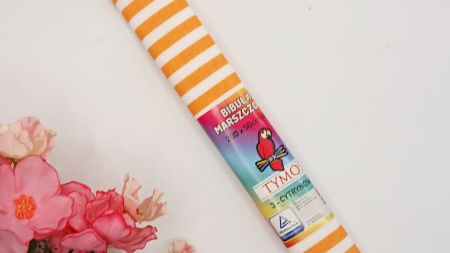 Креп-папір TYMOS  BIBULA розмір 50см*2м, смужки жовто-білі