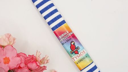 Креп-папір TYMOS  BIBULA розмір 50см*2м, смужки синьо-білі