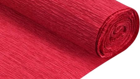 Гофрований папір SANTI Червоний 708086, щільність 122г/м² , рулон 50*200см