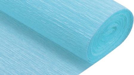 Гофрований папір SANTI Блакитний 708088, щільність 122г/м² , рулон 50*200см