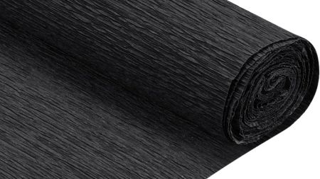 Гофрований папір SANTI Чорний 708093, щільність 122г/м² , рулон 50*200см