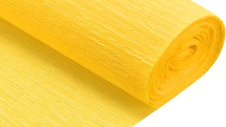 Гофрований папір SANTI Жовтий 708094, щільність 122г/м² , рулон 50*200см