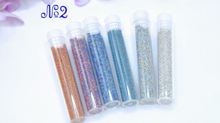 Бульонки скляні Набір №02 , 6 туб асорті 6 кольорів