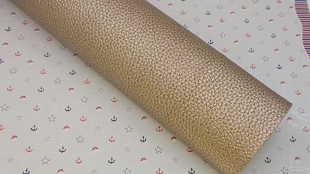 Штучна шкіра для рукоділля, середньозерниста, А4 колір Антична бронза металік, 1 шт