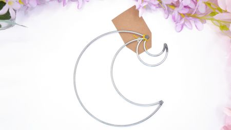 Основа-рамка для панно, металева, Місяць 15см та Місяць 5 см