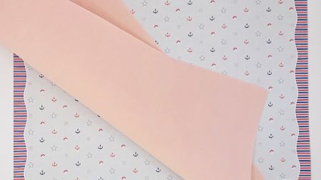 Оксамитова тканина для рукоділля, розмір А4, колір персиковий