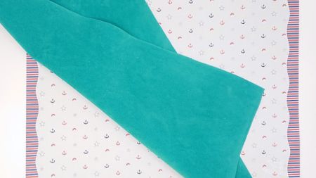 Оксамитова тканина для рукоділля, розмір А4, колір смарагдовий