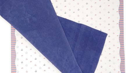 Оксамитова тканина для рукоділля, розмір А4, колір темно-синій