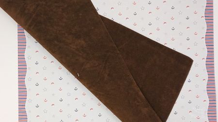 Оксамитова тканина для рукоділля, розмір А4, колір коричневий