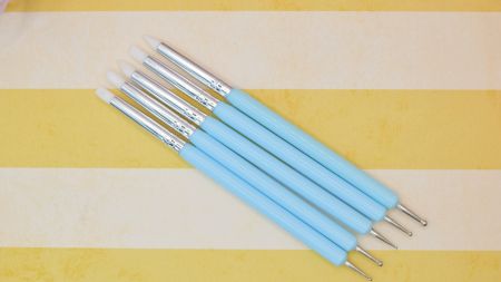 Набір інструментів для ліплення , дотси та силіконові стекі, 5 шт