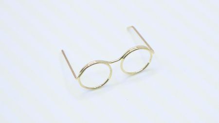 Окуляри для іграшок, дротові, колір Золотий, розмір 35*24 мм