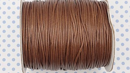 Вощений шнур корейський, товщина 1,5 мм, коричневий горіховий, 1 м