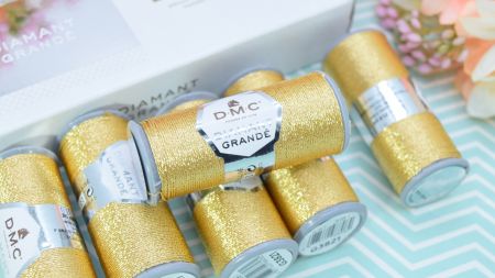 Люрексова нитка, металізоване муліне DMC Diamant Grande, колір G3821 1 котушка 20 м
