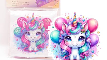 Набір діамантова мозаїка Єдиноріжка, 11*10 см Go to Art 177412