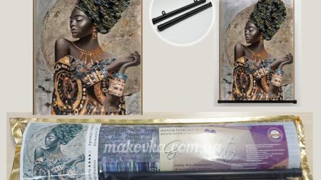 Картина стразами 178272т Королева Зема, набір з тримачем Go to Art Діамантові ручки 