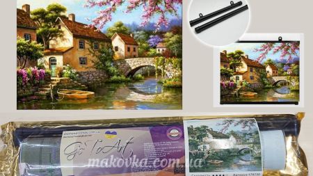 Картина стразами 178730т Кантрі стиль, набір з тримачем Go to Art Діамантові ручки 