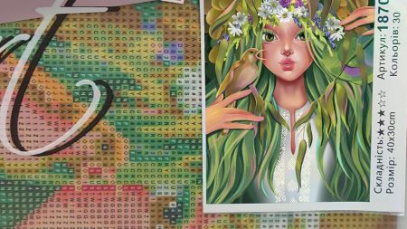 Картина стразами 187015 Лісова красуня Худ.Ткаченко М.О. Go to Art Діамантові ручки на підрамнику 