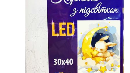 Розпис за номерами LED підсвітка SANTI 956443 Зайченя з зірочкою