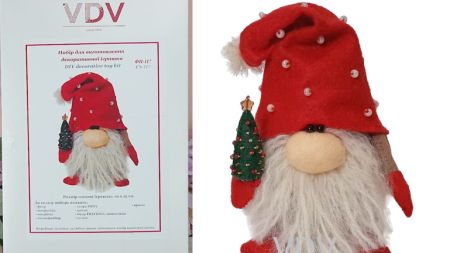 Новогодний гном ФН-117 ВДВ, 16х5 см, набор для шитья из фетра48144