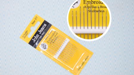 Набір трикотажних голок. Високоякісні ручні голки John James (Англія) для трикотажу та джерсі. Набір асорті №3/7 із заокругленим вістрям Ball Point для дбайливого шиття без пошкодження волокон.