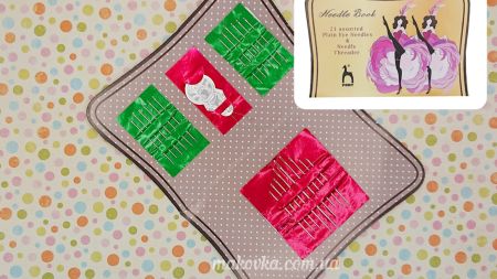 Голки швейні та штовальні PONY 22401 , набір 21 шт з нитковтягувачем