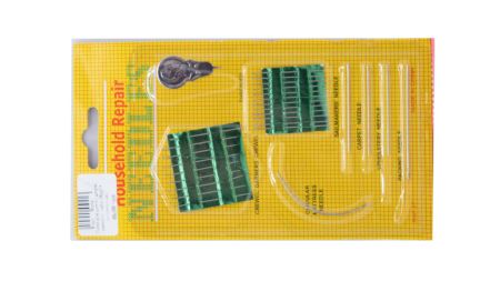 Господарський набір голок 27 предметів: вигнута матрацна голка, голки для вітрил, шкіри, мішків та штопання