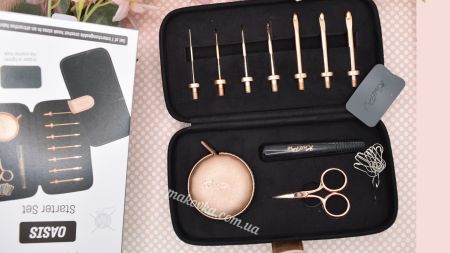 Набір змінних гачків для в'язання KnitPro Oasis Starter Set — Rose Gold & Onyx арт. 30981