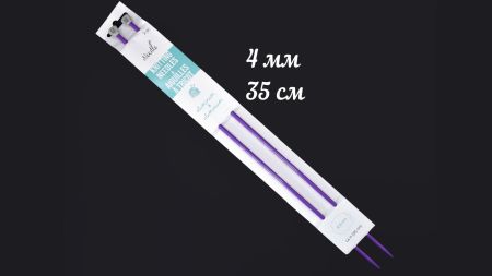Спиці в'язальні прямі алюмінієві №4 мм , 35см