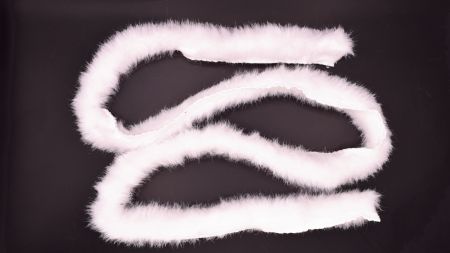 Стрічка зі штучного хутра БІЛА , ширина 3 см, для оздоблення, 1 шт