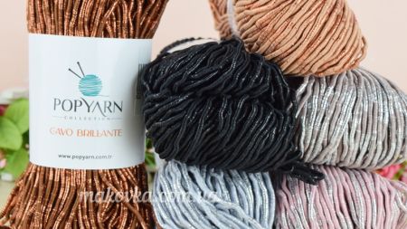 CAVO Brillante Popyarn красива пряжа для сумок і кошиків в Маковка