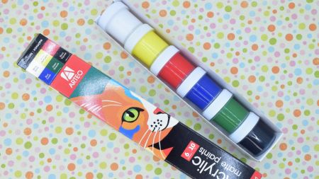 Матові акрилові фарби для декору ColorСat , набір 6 кольорів по 10мл, Arteo 322112007